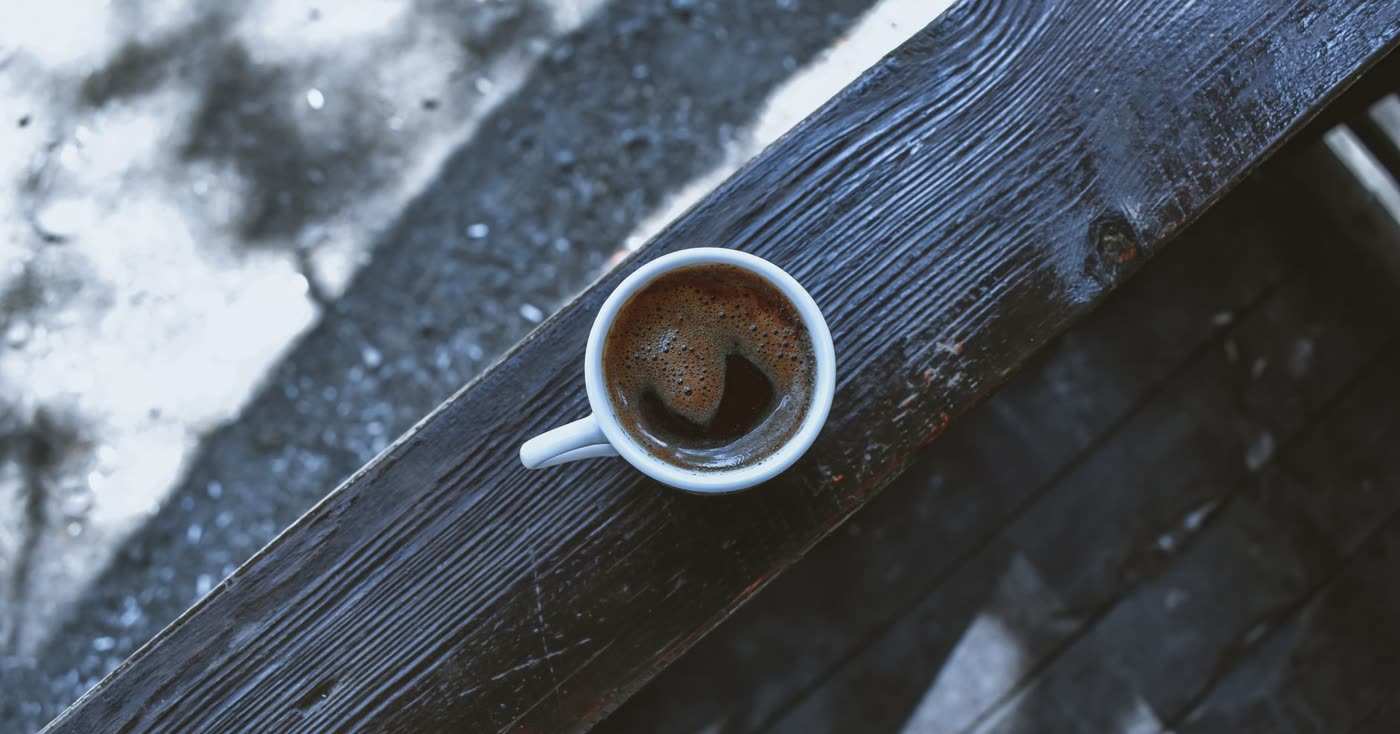 A coffee cup in morning light for coffee-related cravings
