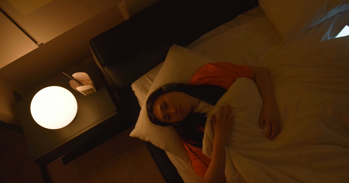 A quiet bedroom at night for nighttime nicotine cravings