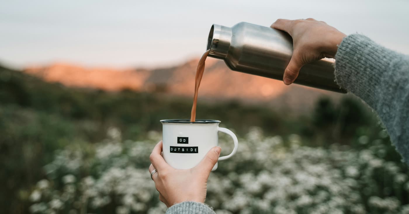 A morning coffee cup for the first cigarette trigger