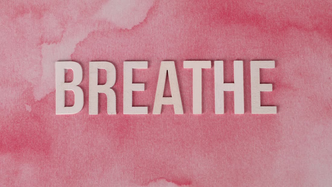 A breathe reminder for slowing down under stress