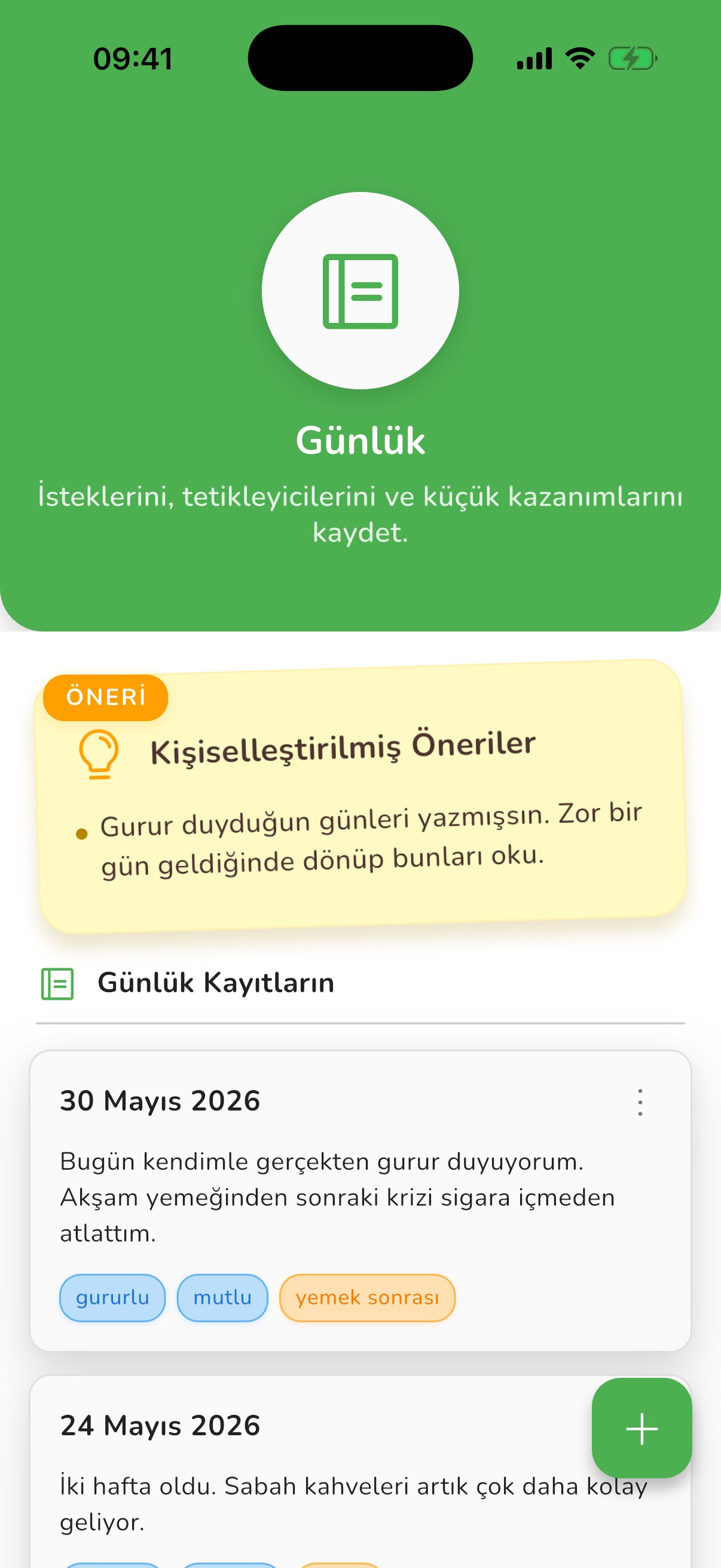 Hep aynı yerde takılıyorsan, günlük yakalar. ekranı
